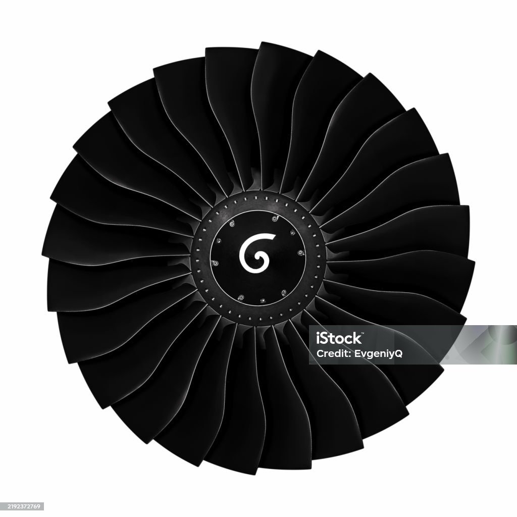 Jet Engine Front View Isolated On White Background Close Up Of Airplane ...