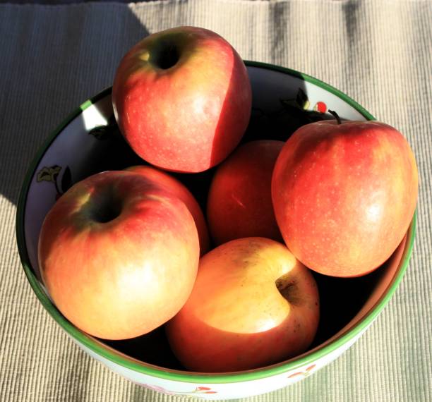 istock Fresh, red-yellow apples, fresh fruit. Close-up 2192373926