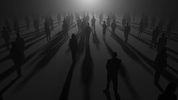 istock group of black silhouettes on black background 2192403603