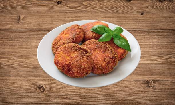 istock Crispy golden-brown breaded patties recipe 2192408647