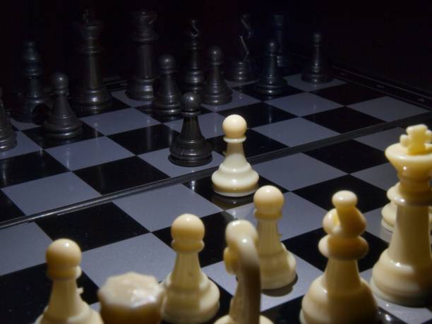 Game of chess. Artistic photography.