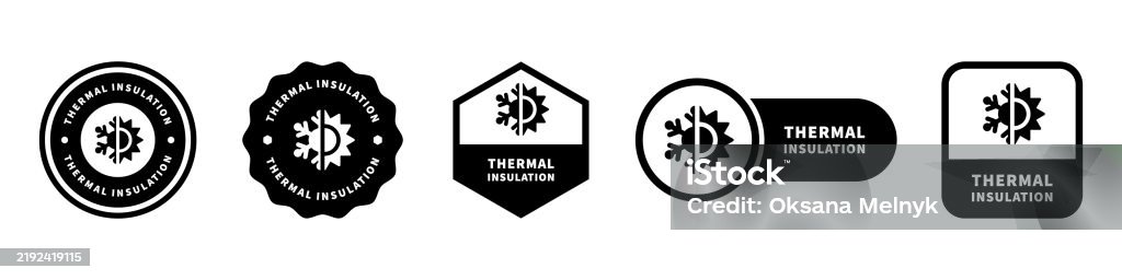 Insulation Label Thermal Insulation Vector Signs For Packaging Labels Stock Illustration ...