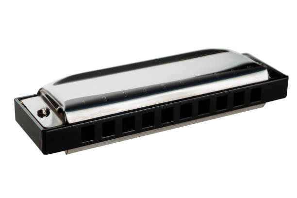 istock Harmonica on a white background, a classic musical instrument ideal for jazz, blues and folk music 2192419359