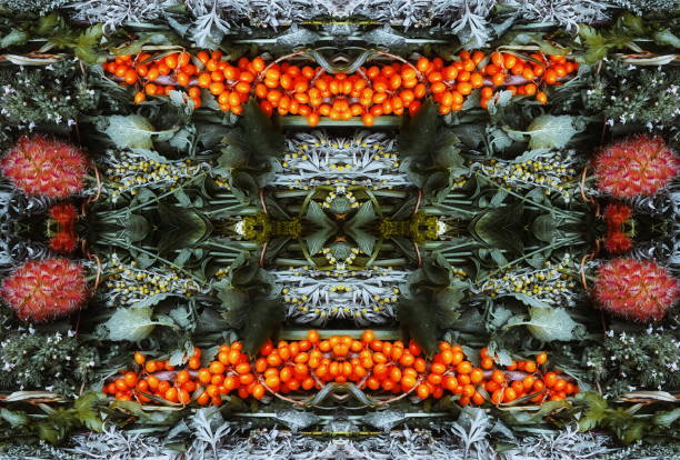 Colorful Vegetables Abstract Top View Vibrant Symmetrical Design