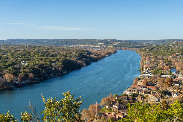 istock Colorado river and waterfront homes from Mount Bonnell in Austin 2192425649