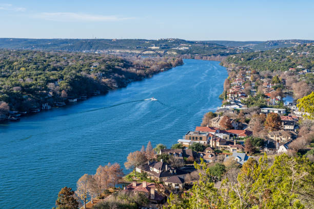 istock Colorado river and waterfront homes from Mount Bonnell in Austin 2192426007