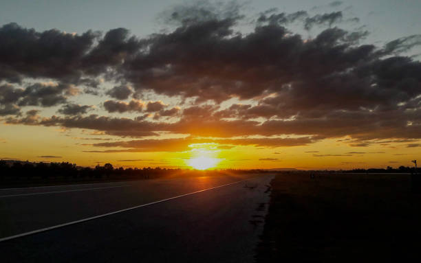 istock Golden Sunset Over the Road 2192426558