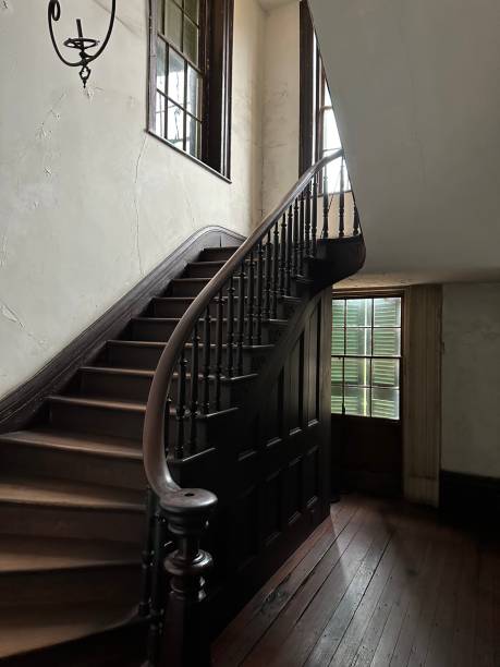 istock Old Stairway in Historic House 2192429524