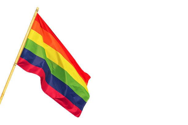 istock Rainbow flag LGBT movement symbol isolated on white background 2192433978