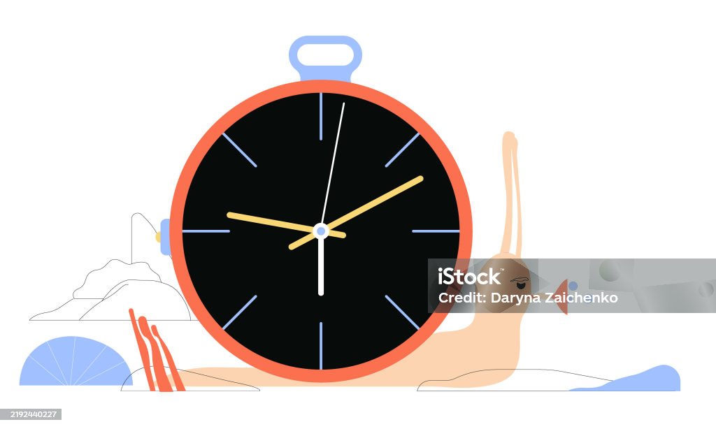 Slow Time Samples Slow Time Concept Vector Illustration Isolated On White Background ...
