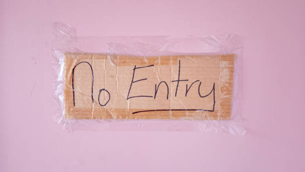 istock No Entry sign on door 2192440615