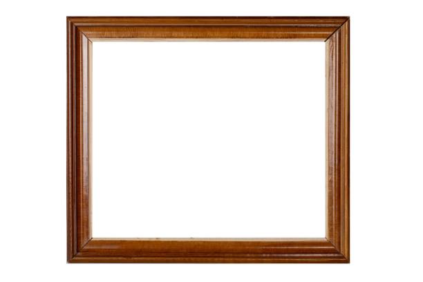 istock Vintage old retro wooden frame isolated on white 2192442515