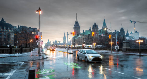 Parliament Hill in Ottawa - Fog