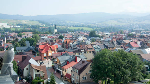 istock Nowy Targ Downtown Aerial View 2192442733