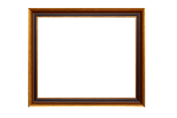 Wooden (cilegio) frame. (Isolated with clipping path.)