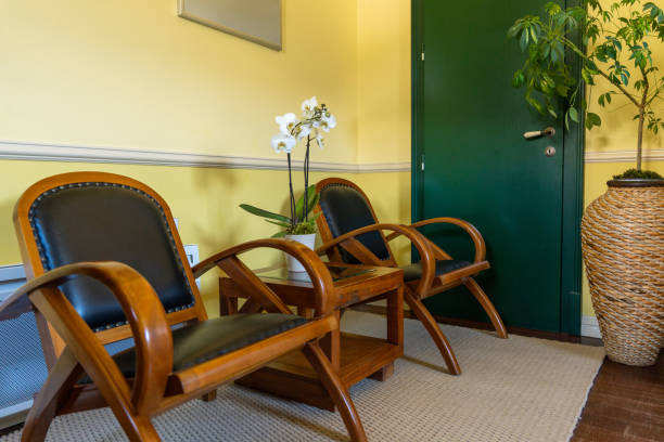 Elegant Retro Hotel Lobby Ambiance