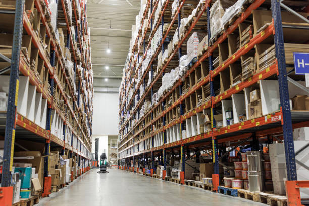 istock A cleaner washing the floor in a warehouse. 2192449604
