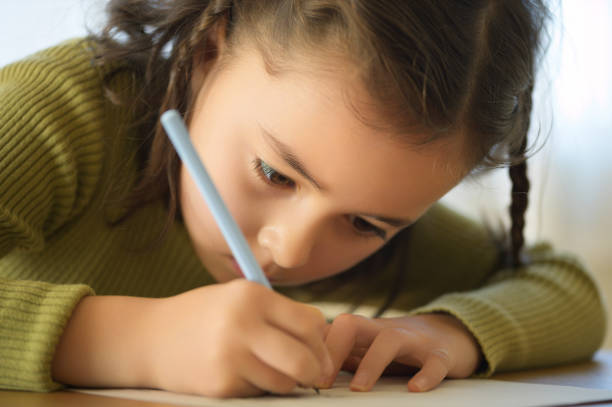 istock Girl Studying at Dining Table in a Cozy Living Room 2192450986