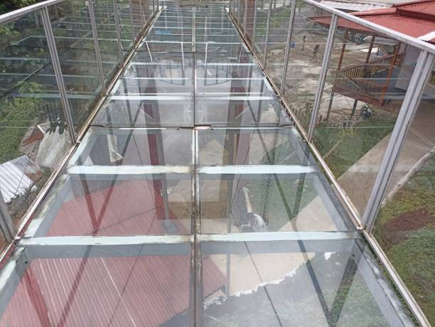 istock Bridge made of glass. Glass bridge 2192452034
