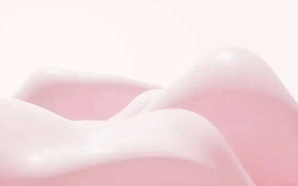 Photo of Abstract soft collision floating creamy background, 3d rendering.