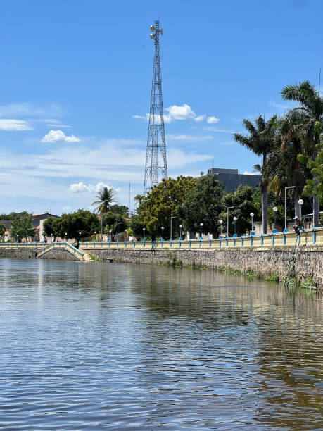 istock River in course surrounded by the city 2192454495