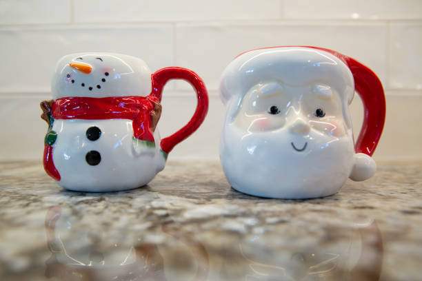 Christmas decor, santa mug, snowman mug, coffee mug
