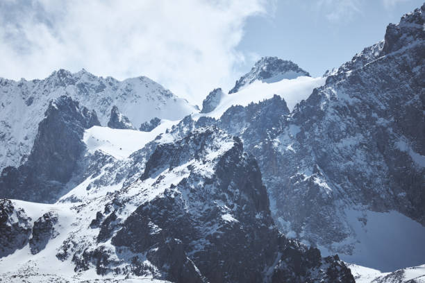 istock Snowy mountain peaks, rock 2192464447