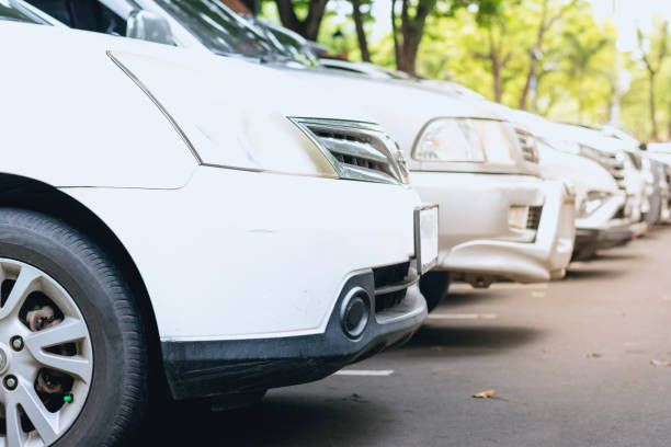 istock Neatly parked cars 2192464898