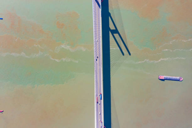Ponte international do Guadiana Bridge over Guadiana river frontier between Spain and Portugal