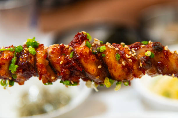 istock spicy grilled octopus skewers 2192477532