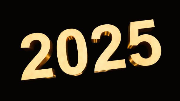 istock New year celebration background 2025 gold color. 2192480726