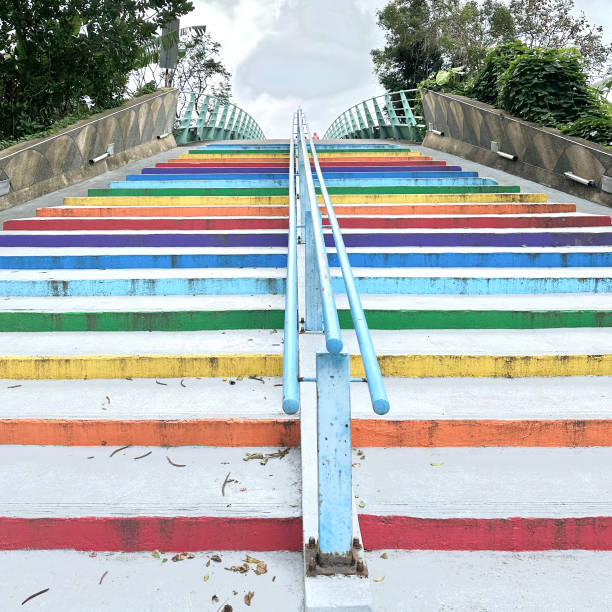 istock Outdoor rainbow stairs 2192481847