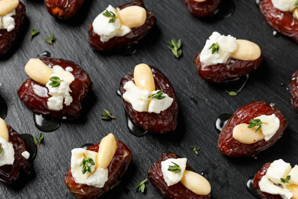istock Stuffed Medjool dates with goat cheese, almonds and honey 2192486995