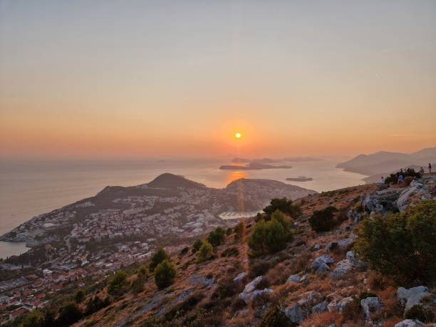 istock People viewing the sunset in dubrovnik Croatia 2192487286