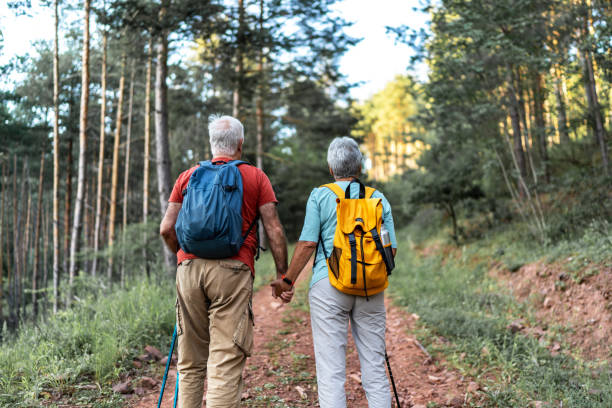 istock Active senior couple in nature 2192487430
