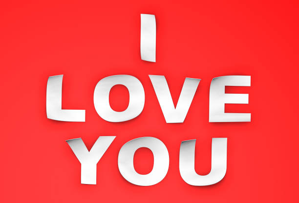 istock I Love You Text Cut From Paper on Red Background 2192490448