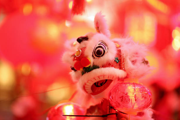 Chinese Lions on Sixth Avenue, New York City to celebrate the very first Asian American and Pacific Islander Cultural and Heritage Parade on May 15, 2022.