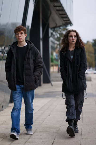 istock Punk-inspired teens exploring the streets 2192495147