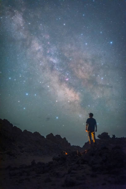 istock Dreamy sky and people looking up at the stars 2192497171