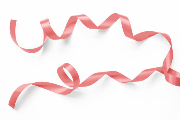 istock Rose gold pink ribbon satin bow curly scroll set isolated on white background with clipping path for Valentine day, birthday present and wedding anniversary design decoration 2192500005