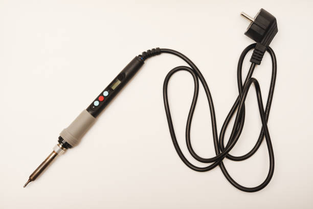 istock Electric soldering iron on a white background. A tool for electronic equipment. 2192500019