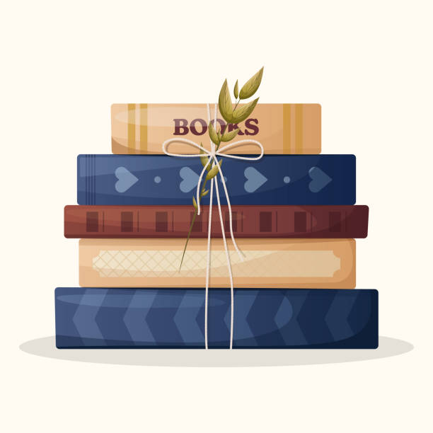 Book Stack With Ribbon Mark 220+ Stack Of Book With Ribbon Stock Illustrations, Royalty-Free Vector ...