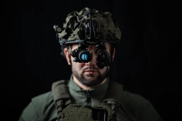 istock A special force soldier using modern night vision and thermal imaging in the darkness. 2192500688