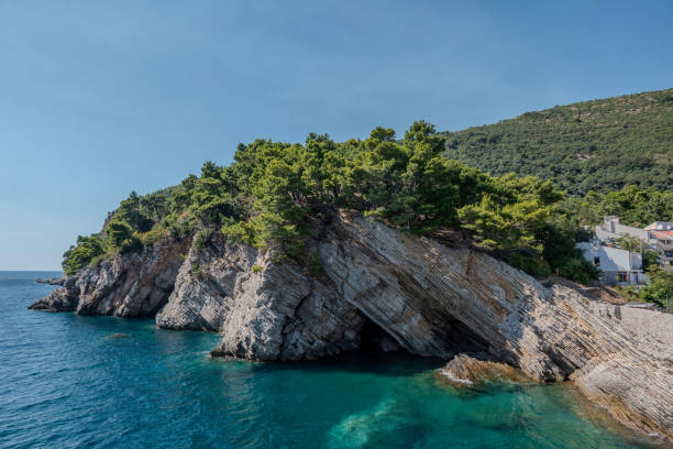 istock Montenegro, Petrovac, Coast landscape with vegetation. 2192502254