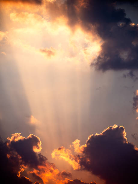 istock Light Through Clouds of Orange and White to be Ring of Fire 2192502811