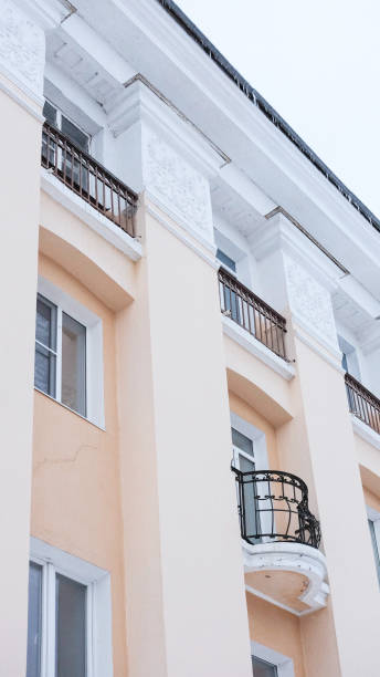 istock fragment of a beige residential building 2192504041