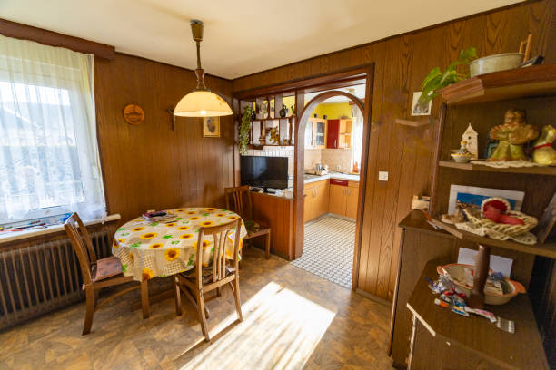 Charming Vintage Home Interior with Wooden Accents