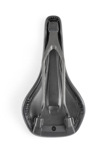 istock Bicycle saddle, sports saddle with anatomical hole on a white background. 2192506382