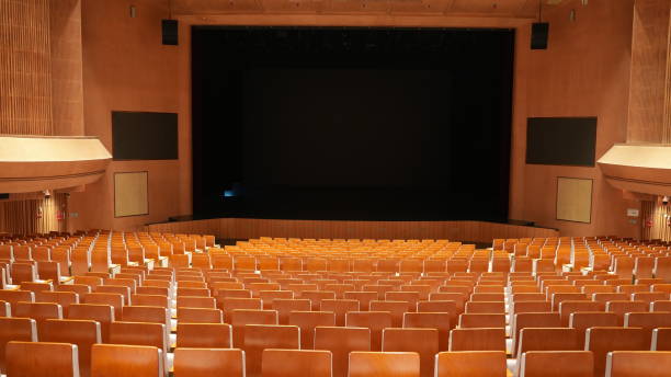 istock The auditorium with  rows of wood board chairs 2192506973