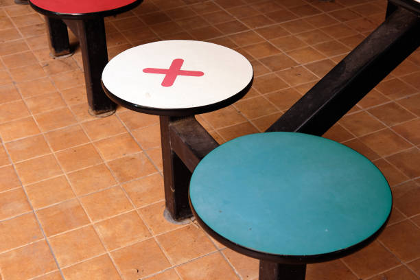 tables of chairs and tables at outdoor cafe